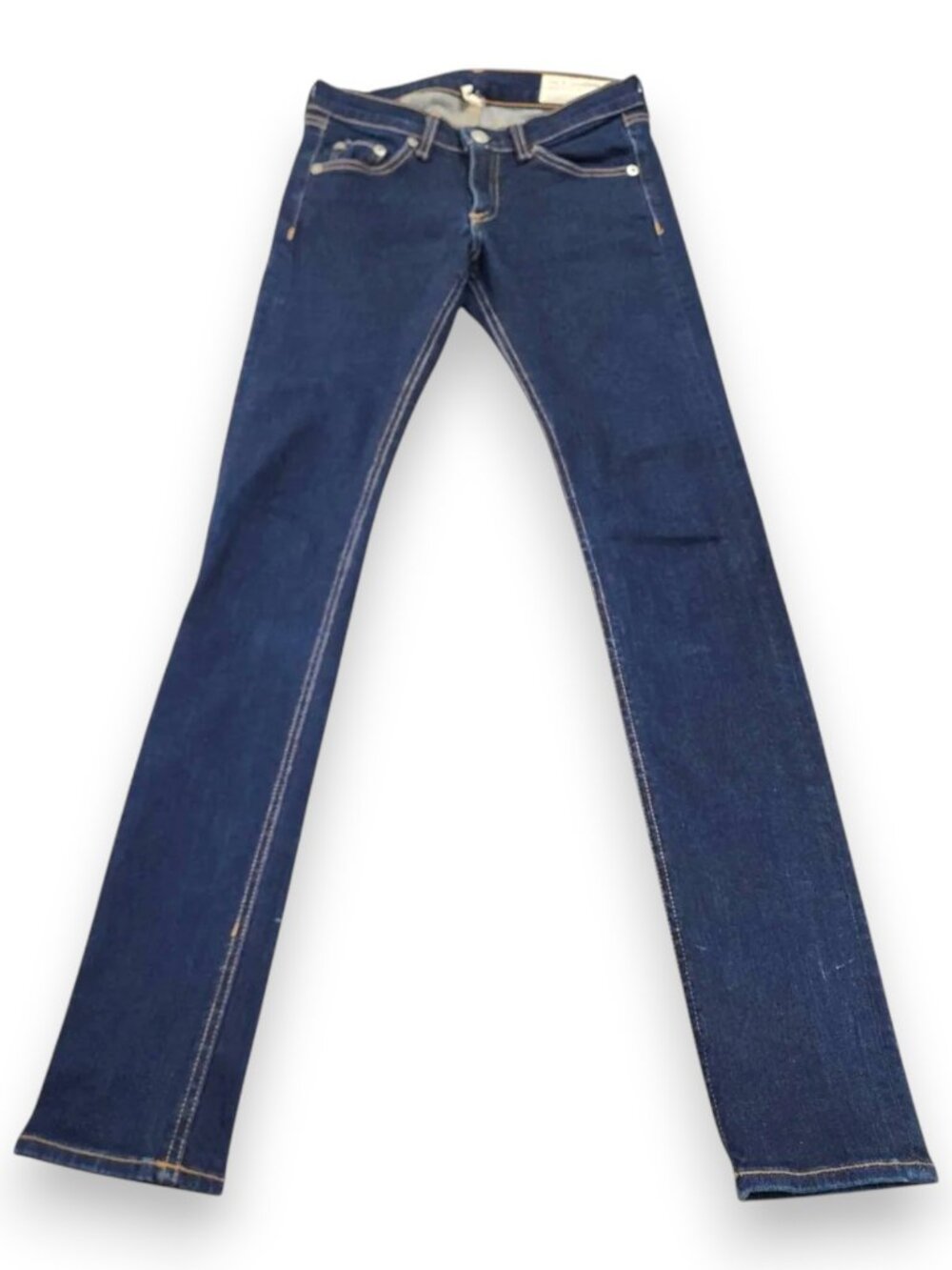 Rag & Bone Heritage Slim Straight Jeans Dark Wash Low Rise Size 25 Long